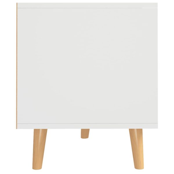 Móvel de TV 90x40x48,5 cm contraplacado branco - Image 6