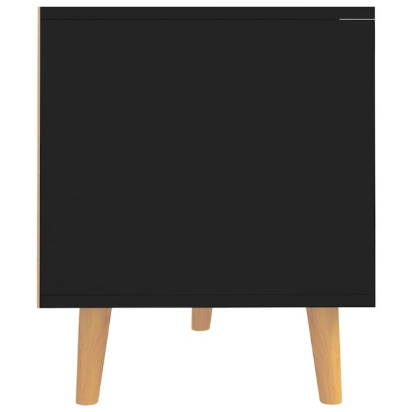 Móvel de TV 90x40x48,5 cm contraplacado preto - Image 6