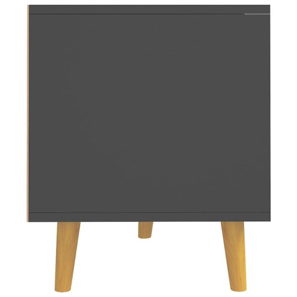 Móvel de TV 90x40x48,5 cm contraplacado cinzento - Image 6