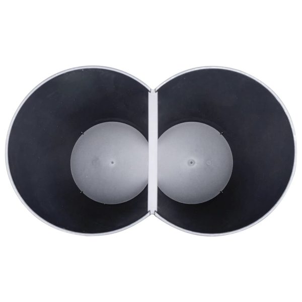 Caixote de lixo duplo 50 L preto - Image 6