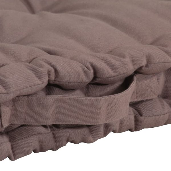 Almofadões p/ sofá de paletes 6pcs algodão cinzento-acastanhado - Image 6
