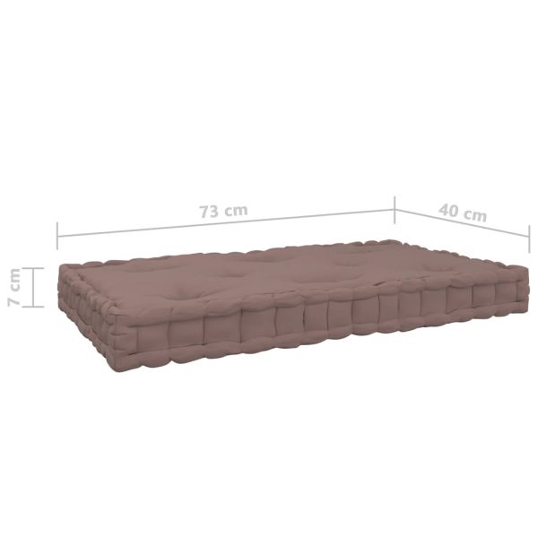 Almofadões p/ sofá de paletes 4pcs algodão cinzento-acastanhado - Image 10