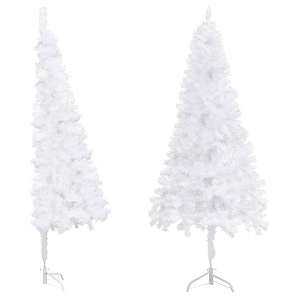 Árvore de Natal artificial de canto 210 cm PVC branco - Image 2