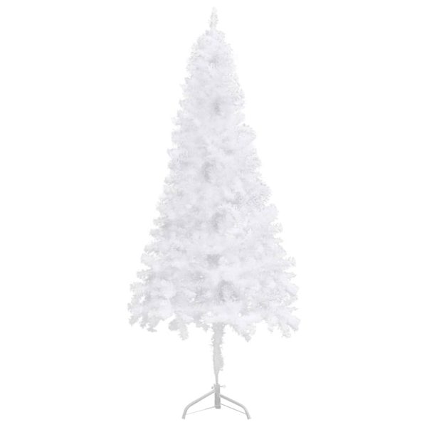 Árvore de Natal artificial de canto 210 cm PVC branco - Image 3
