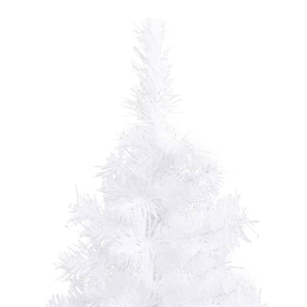 Árvore de Natal artificial de canto 210 cm PVC branco - Image 6
