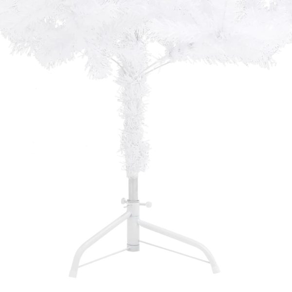Árvore de Natal artificial de canto 210 cm PVC branco - Image 7