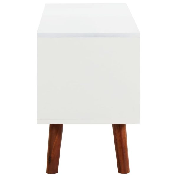 Móvel de TV 110x35x50 cm madeira de acácia maciça e MDF - Image 4