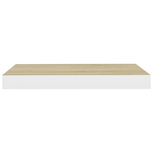 Prateleiras de parede 2 pcs 50x23x3,8 cm MDF carvalho e branco - Image 5
