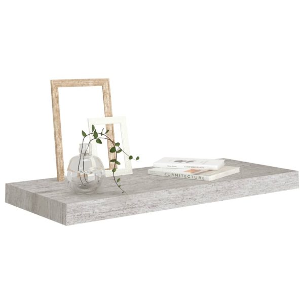 Prateleiras de parede 2 pcs 60x23,5x3,8cm MDF cinzento-cimento - Image 3