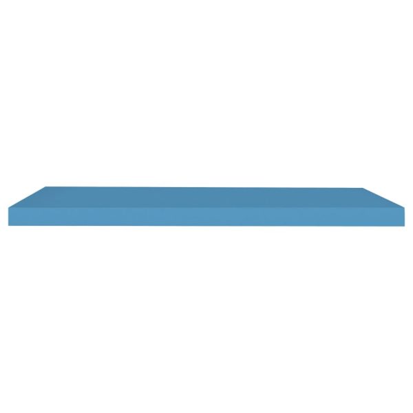 Prateleira de parede suspensa 80x23,5x3,8 cm MDF azul - Image 4