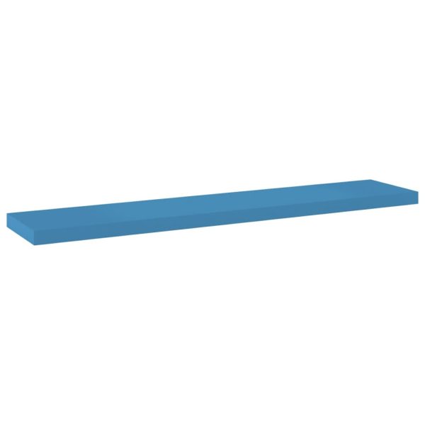 Prateleira de parede suspensa 120x23,5x3,8 cm MDF azul - Image 2