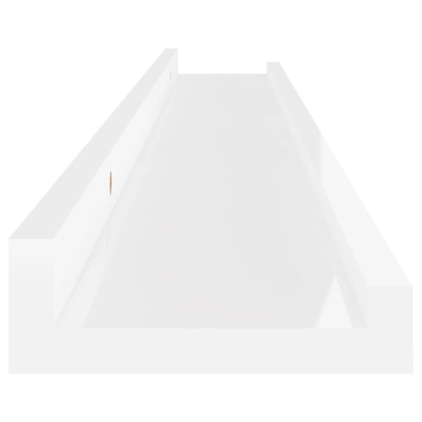 Prateleiras de parede 4 pcs 80x9x3 cm branco brilhante - Image 8