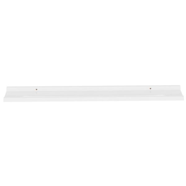 Prateleiras de parede 4 pcs 100x9x3 cm branco brilhante - Image 6