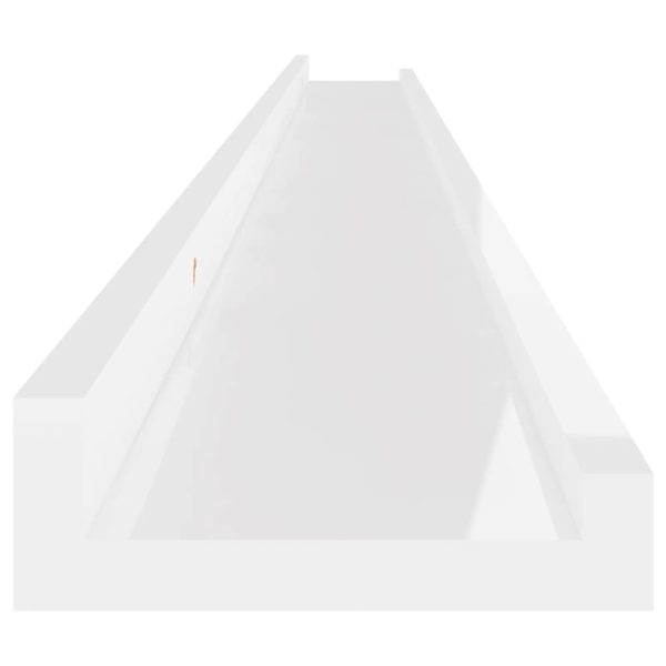Prateleiras de parede 4 pcs 115x9x3 cm branco brilhante - Image 7