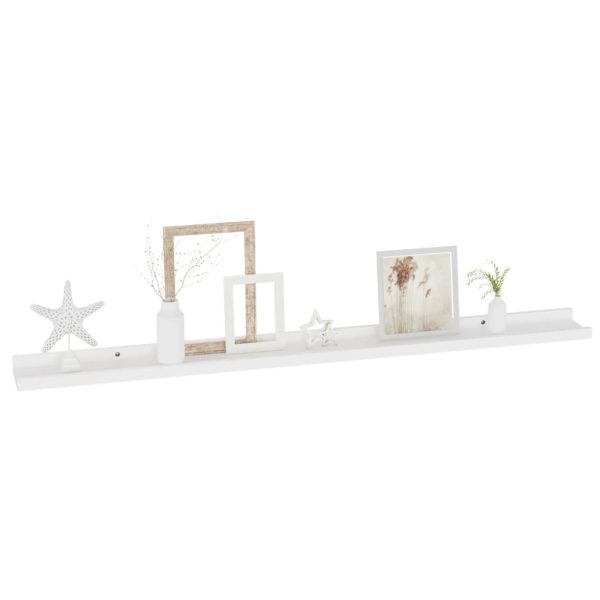 Prateleiras de parede 2 pcs 100x9x3 cm branco - Image 3