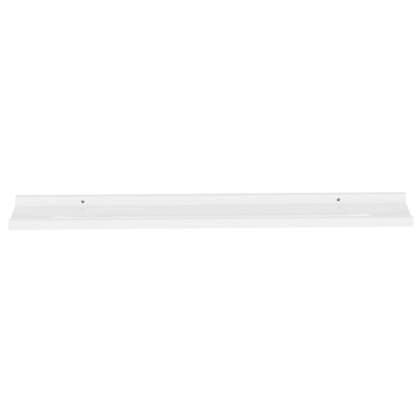 Prateleiras de parede 2 pcs 100x9x3 cm branco - Image 4