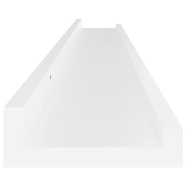 Prateleiras de parede 2 pcs 100x9x3 cm branco - Image 7