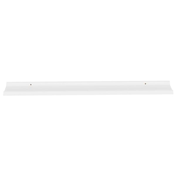 Prateleiras de parede 2 pcs 115x9x3 cm branco - Image 6
