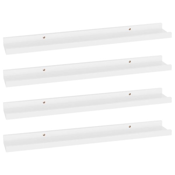 Prateleiras de parede 4 pcs 60x9x3 cm branco - Image 2