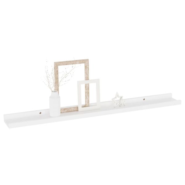 Prateleiras de parede 4 pcs 80x9x3 cm branco - Image 3