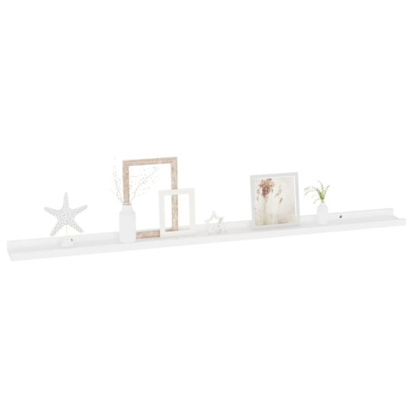 Prateleiras de parede 4 pcs 115x9x3 cm branco - Image 3