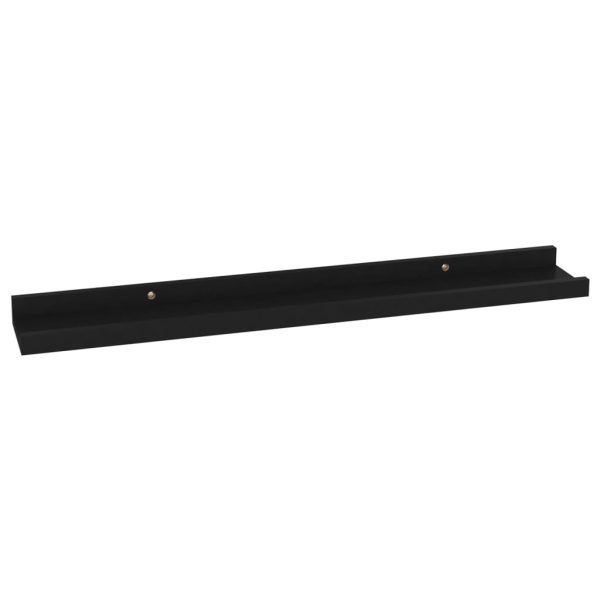 Prateleiras de parede 4 pcs 60x9x3 cm preto - Image 4