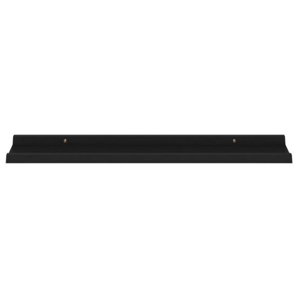 Prateleiras de parede 4 pcs 80x9x3 cm preto - Image 4
