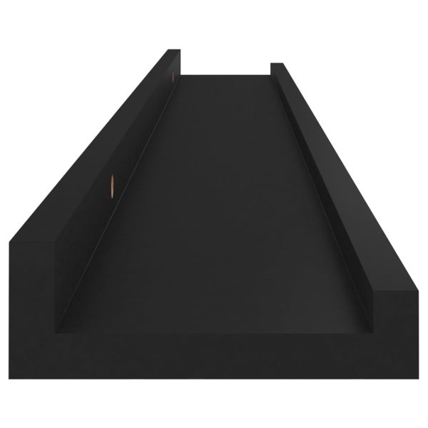 Prateleiras de parede 4 pcs 80x9x3 cm preto - Image 8
