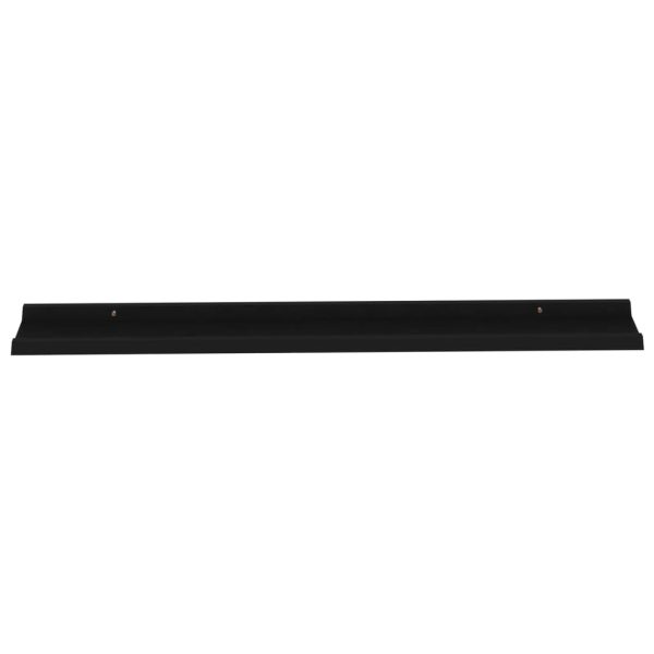 Prateleiras de parede 4 pcs 115x9x3 cm preto - Image 4