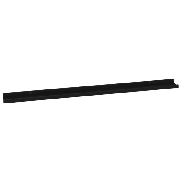 Prateleiras de parede 4 pcs 115x9x3 cm preto - Image 5