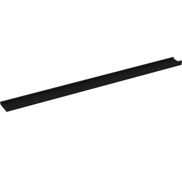 Prateleiras de parede 4 pcs 115x9x3 cm preto - Image 6