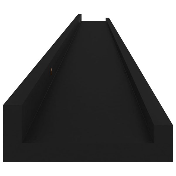 Prateleiras de parede 4 pcs 115x9x3 cm preto - Image 8