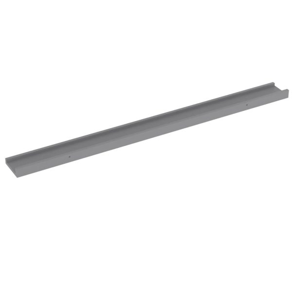 Prateleiras de parede 2 pcs 100x9x3 cm cinzento - Image 4
