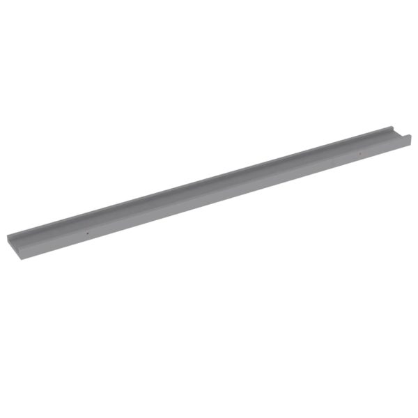 Prateleiras de parede 2 pcs 115x9x3 cm cinzento - Image 4