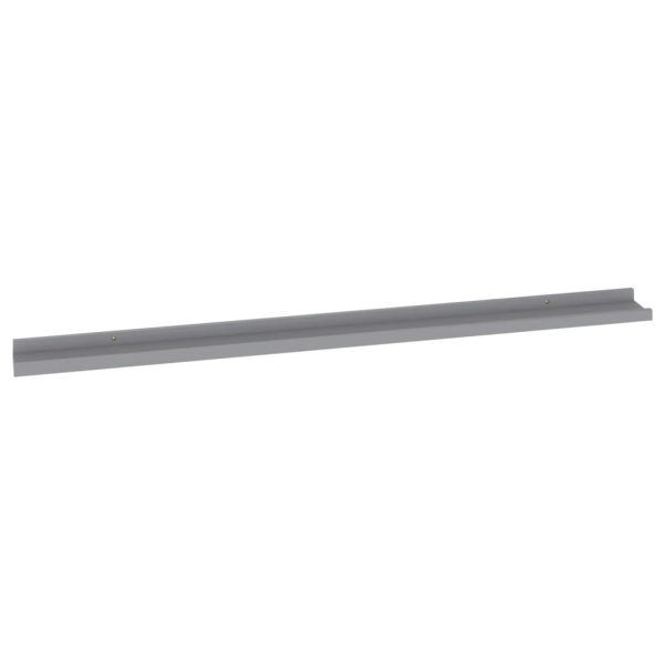 Prateleiras de parede 2 pcs 115x9x3 cm cinzento - Image 5