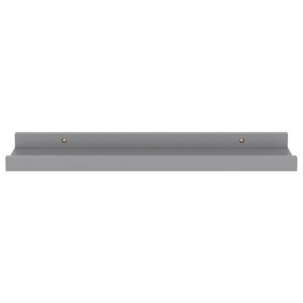 Prateleiras de parede 4 pcs 40x9x3 cm cinzento - Image 5