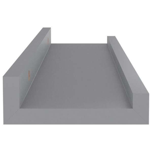 Prateleiras de parede 4 pcs 40x9x3 cm cinzento - Image 7