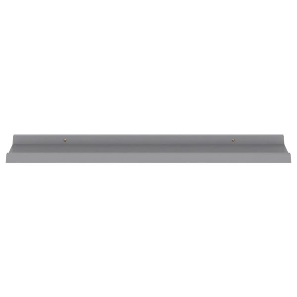 Prateleiras de parede 4 pcs 80x9x3 cm cinzento - Image 4