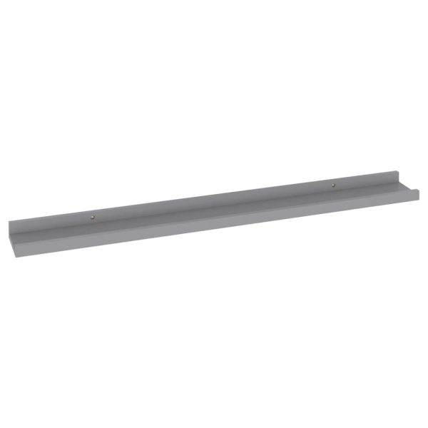 Prateleiras de parede 4 pcs 80x9x3 cm cinzento - Image 5