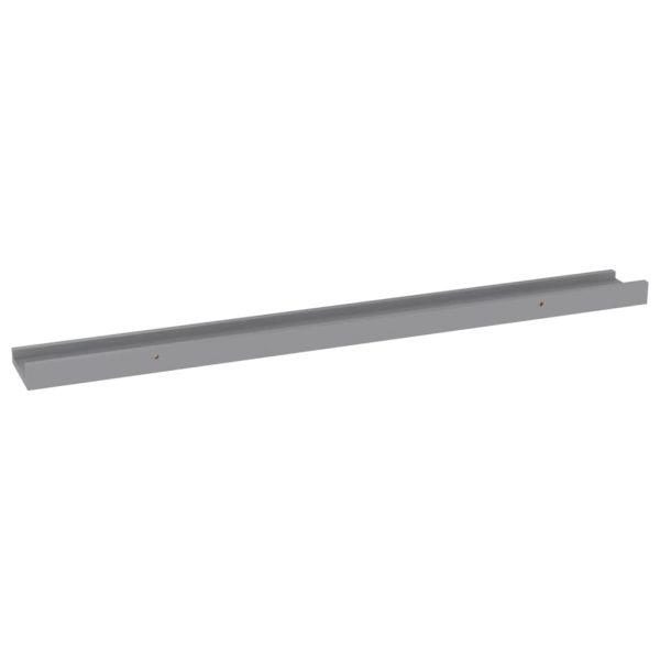 Prateleiras de parede 4 pcs 80x9x3 cm cinzento - Image 6