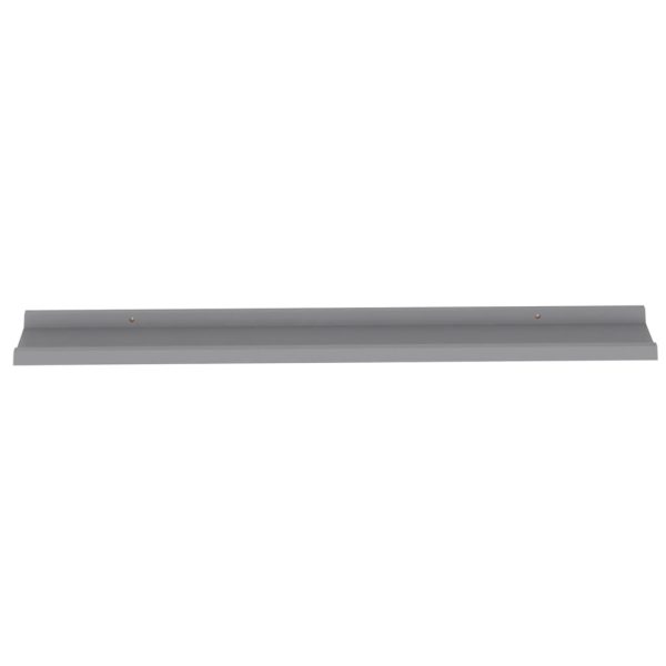 Prateleiras de parede 4 pcs 100x9x3 cm cinzento - Image 6