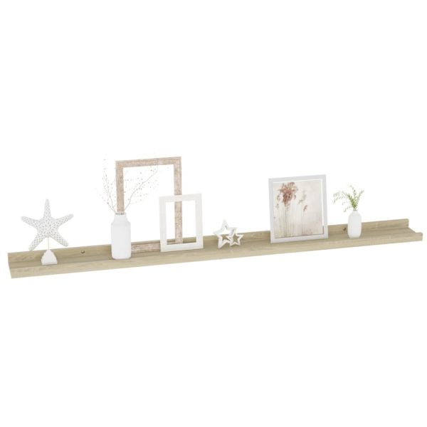 Prateleiras de parede 4 pcs 100x9x3 cm carvalho sonoma - Image 3
