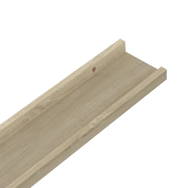 Prateleiras de parede 4 pcs 100x9x3 cm carvalho sonoma - Image 7