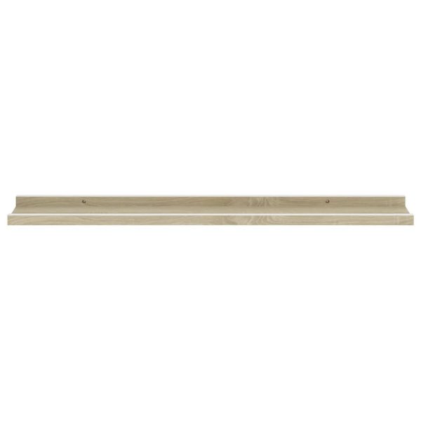 Prateleiras de parede 2 pcs 80x9x3 cm branco e carvalho sonoma - Image 5