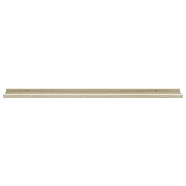 Prateleiras de parede 2 pcs 115x9x3 cm branco e carvalho sonoma - Image 5