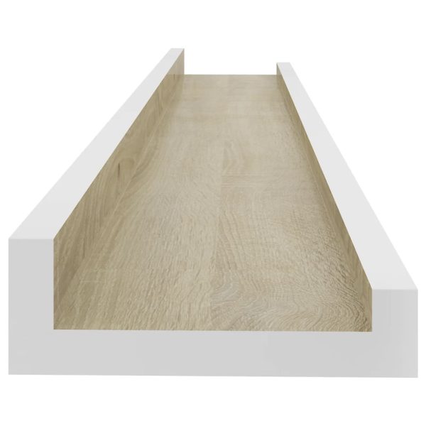 Prateleiras de parede 4 pcs 60x9x3 cm branco e carvalho sonoma - Image 6