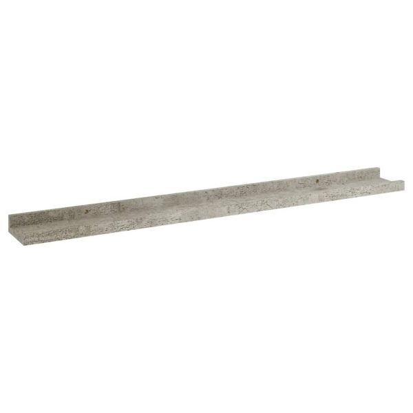 Prateleiras de parede 4 pcs 80x9x3 cm cinzento cimento - Image 4
