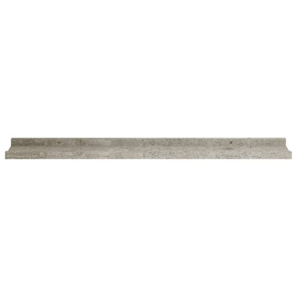Prateleiras de parede 4 pcs 80x9x3 cm cinzento cimento - Image 5
