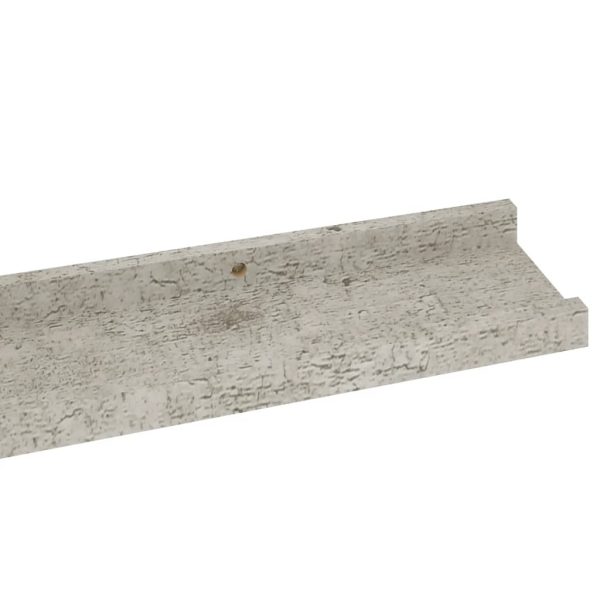 Prateleiras de parede 4 pcs 80x9x3 cm cinzento cimento - Image 7