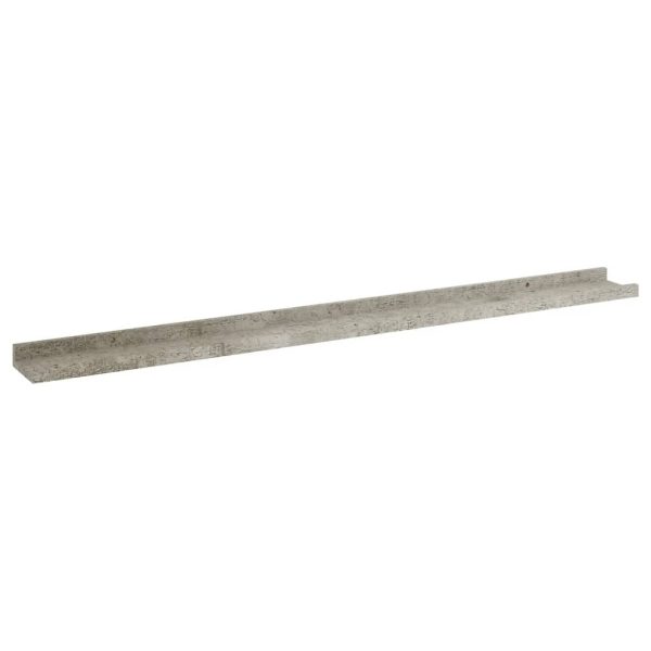 Prateleiras de parede 4 pcs 100x9x3 cm cinzento cimento - Image 4